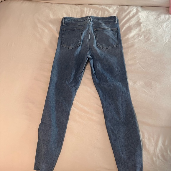Good American Dark Blue Ripped Skinny Jeans - Picture 2 of 3